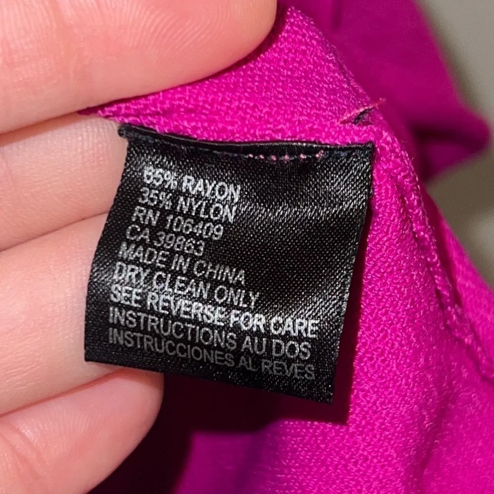 CATHERINE MALANDRINO Women’s Magenta Perforated Detail Knit Tank Top Size L